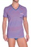 Diesel V-Shirt Michael Rood-Wit-Blauw