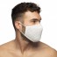 Addicted Party Face Mask - Wit model zijkant