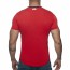 Addicted Vertical Stripe T-Shirt - Rood