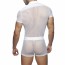 Addicted C-Trough Sexy Suit - Wit achterkant