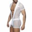 Addicted C-Trough Sexy Suit - Wit zijkant