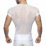 Addicted Fetish Mesh Mixed T-Shirt - Wit