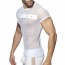 Addicted Fetish Mesh Mixed T-Shirt - Wit