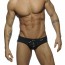 Addicted ADS120 Zipper Laterial Detail Zwemslip Zwart-Blauw