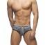 Addicted Leopard Stripes Zwem Slip - Grijs voorkant