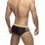Addicted Black Striped Zwem Slip - Goud achterkant