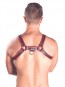 Mister B Leather Chest Harnas Rood Achterkant